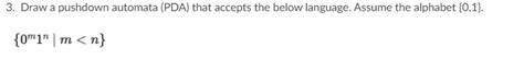 Solved Draw A Pushdown Automata PDA That Accepts The Chegg