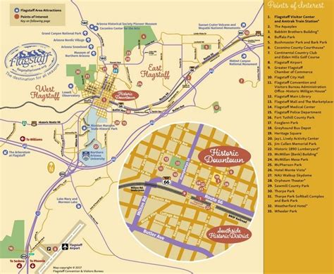 Flagstaff tourist map - Ontheworldmap.com