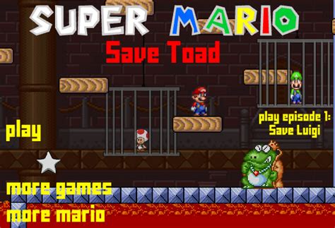 Игра Супер Марио спасает Тоадов играть бесплатно