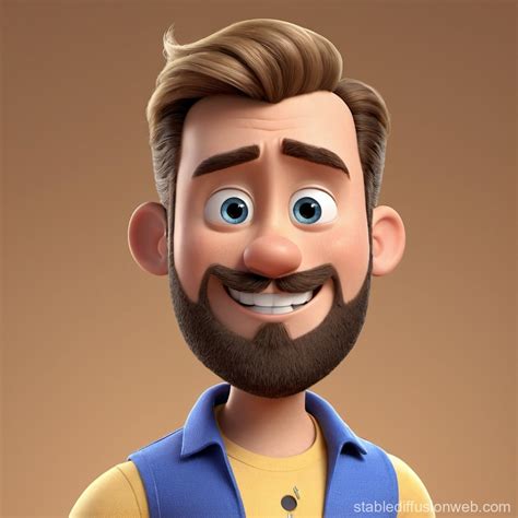 Pixar S Cocky Blonde Bearded Male Character Stable Diffusion Online