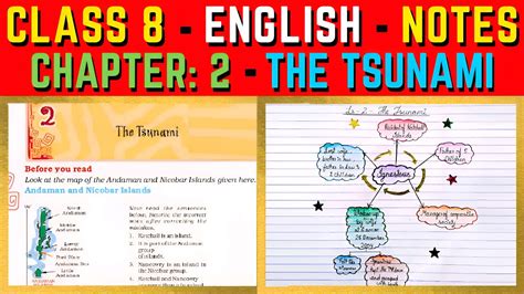 Ncert Class 8 English Chapter 2 The Tsunami Class Notes Youtube