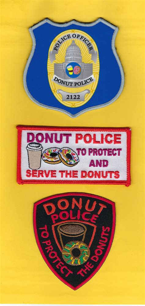 Donut Police Patch Set H To Protect And Serve The Donuts Awesome