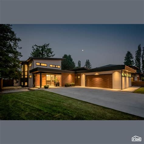 Fort Langley Modern Blend Exterior With Accent Outdoor Lighting By My