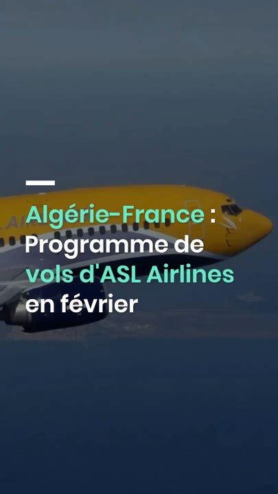 Algérie France Programme de vols d ASL Airlines en février Vidéo