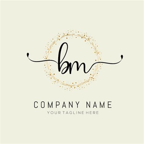 Premium Vector Initial Bm Handwriting Logo Design Vector Template