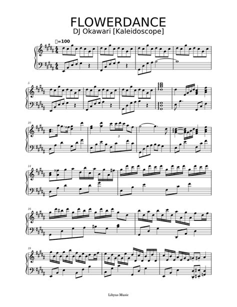 Flower Dance Dj Okawari Sheet Music For Piano Solo Download And