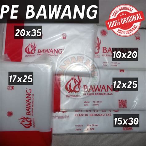 Jual Pe Bawang Ukuran X X X X X Plastik Gula