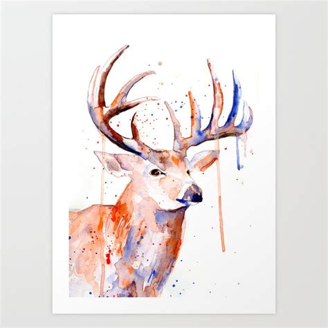 Watercolor Deer Paintings