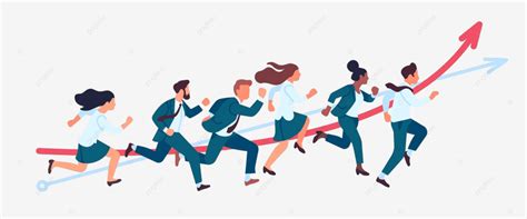 Business Running Vector PNG Images Business People Run Teamwork