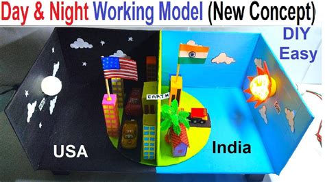 Day And Night Working Model For Science Exhibition Simple And Easy