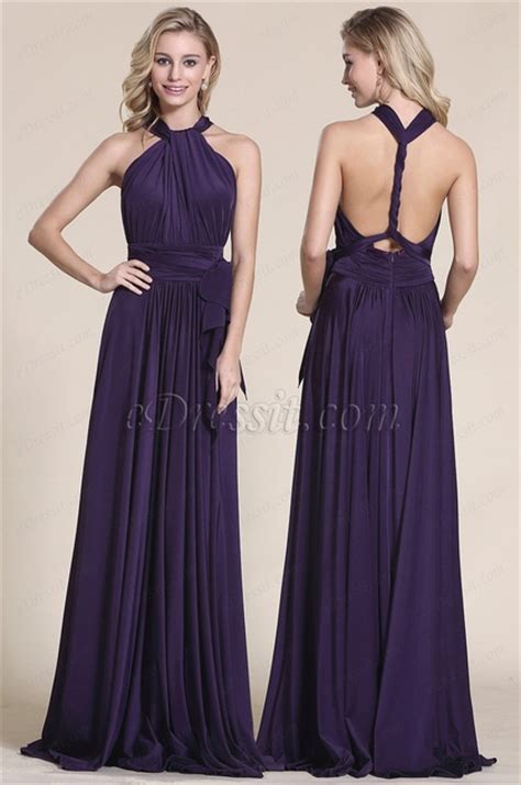 Robe De Soirée Longue Violette Pour Mariage Transformable 07154706