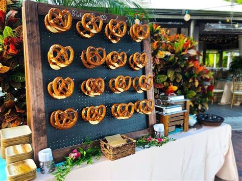 Pretzel Wall Catering Food Displays Wedding Catering Catering Display