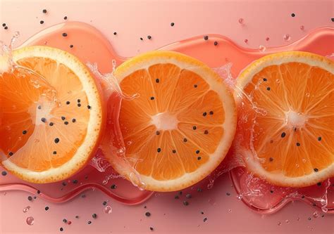 Premium Photo Background Of Orange Slices With Water Drops