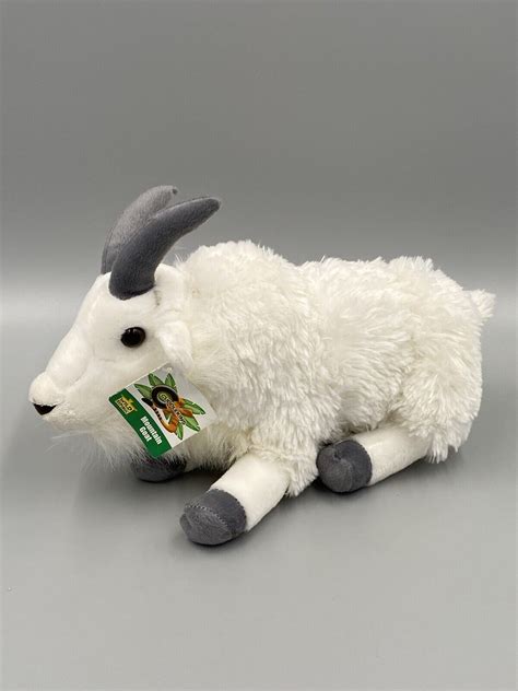 Cuddlekins Mountain Goat Plush 12” White Stuffed Animal By Wild