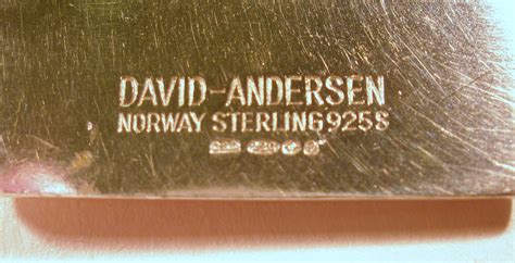 David Andersen Silver Enamel Pendant On Chain Norway Sold