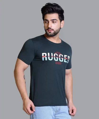 Printed 230 Gsm Men Cotton Round Neck T Shirt At Rs 90 In Ludhiana Id