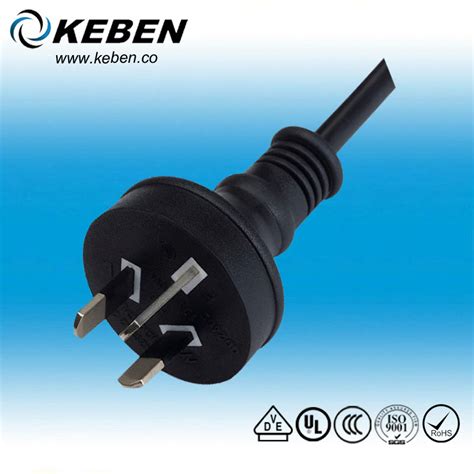 UL SAA VDE Bs Approved AC Power Plug Cord China Power Plug Cord And