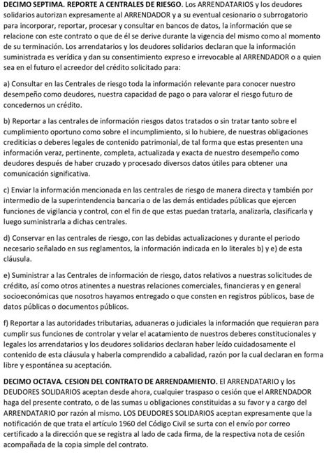 Modelo Contrato De Arrendamiento En Colombia