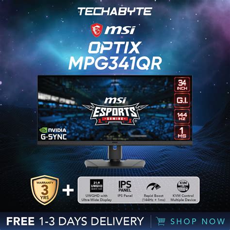 Msi Optix Mpg Qr Uwqhd Hz Ms Ips Gaming Monitor