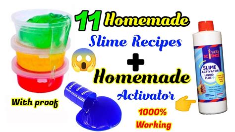 How To Make Slime Activator At Home With Proofhomemade Slimeslime Without Glue100working