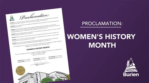 Women S History Month Proclamation March Youtube