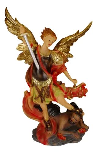 Estatua San Miguel Arcángel Resina Figura Ángel 9 Pulgadas Meses sin