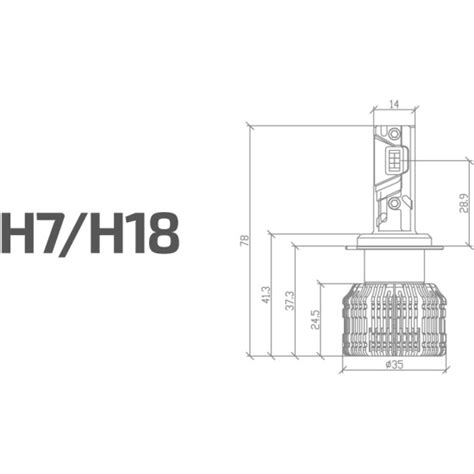 Светодиодные лампы MTF Light серия CYBER LIGHT PRO H7 H18 12V 65W