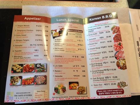 Menu 2 Picture Of Maru Korean Bbq And Grill La Quinta Tripadvisor