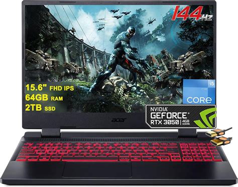 Acer Nitro 5 I5 12500h · Rtx 3050 95w · 156” Full Hd 1920 X 1080 144 Hz Ips · 2tb Ssd