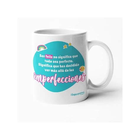 Taza Con Frase Motivadora Felicidad