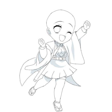 Base Oc Kny Girl Chibi Drawing Base Chibi Mini Drawings