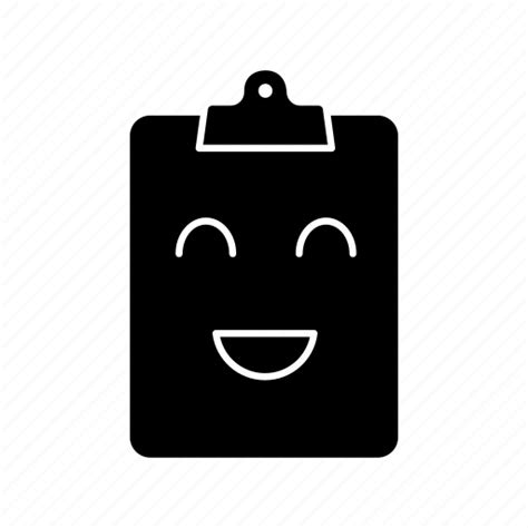 Clipboard Document Emoji Emoticon Happy Paper Sheet Smile Icon