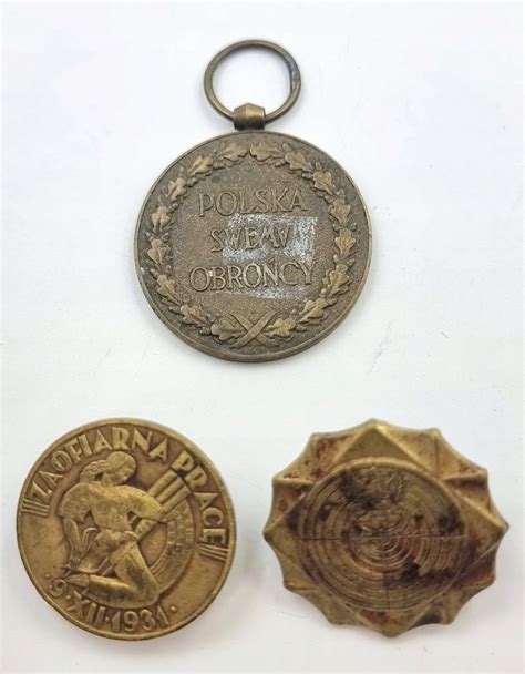 II RP Medal 1921 za Pracę i odznaka strzelecka 14117387960