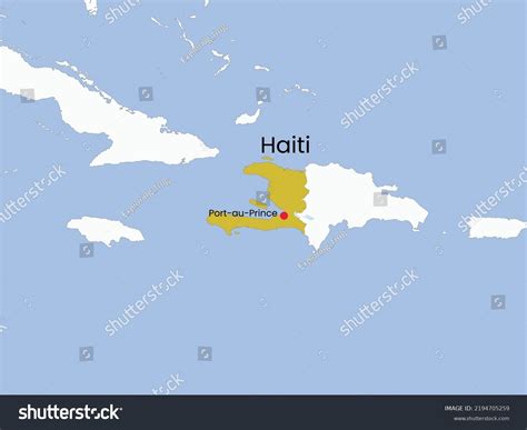 High Detailed Map Of Haiti Outline Map Of Haiti Royalty Free Stock