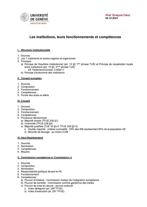 GE 05 Institutions Fonctionnement Processus Decisionnel 4 Dec 2023