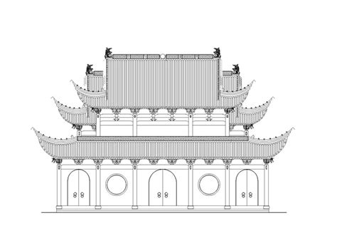 古建筑平面图手绘古建筑平面图和立面图大山谷图库