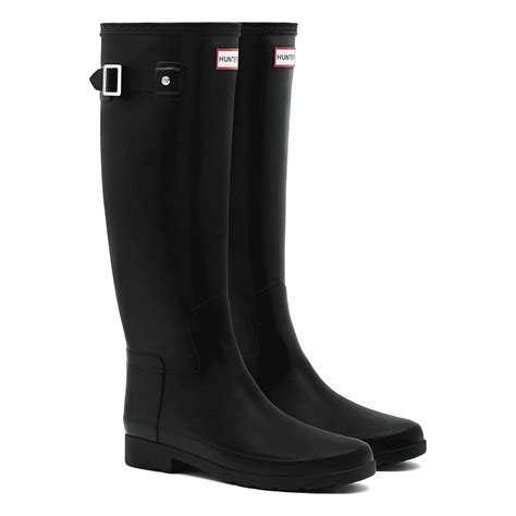 Hunter Original Refined Slim Fit Tall Wellington Boots Black For Men Lyst