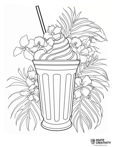 Milkshake Coloring Pages Free Printable Pdfs Invite Creativity