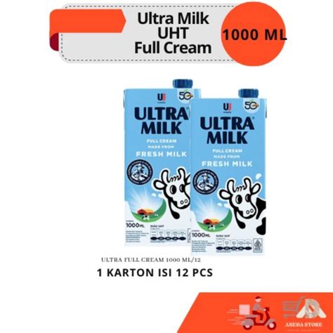 Jual Ultra Milk Full Cream Susu UHT 1 Liter Shopee Indonesia