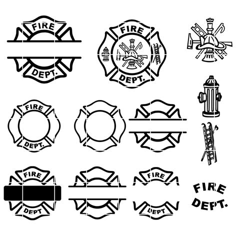 Fire Dept Svg Firefighter Svg Maltese Cross Svg Fireman Inspire Uplift