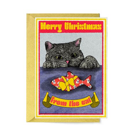 Merry Christmas From The Cat Xmas Card Card For Cat Owner Wholesale