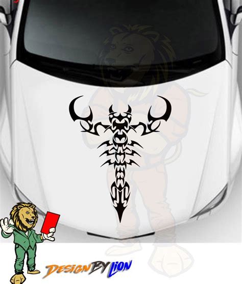 Scorpion Hood Car Decal Scorpion Car Sticker Charger Mustang