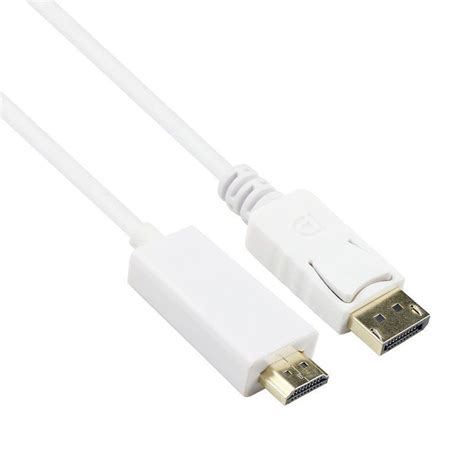 Display Port To Hdmi Cable 1m White Geewiz