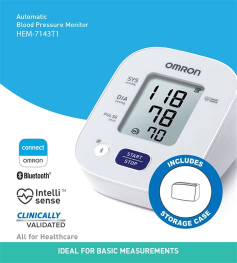 Omron Upper Arm Blood Pressure Monitor HEM 7143T1 3 3 Years Warranty