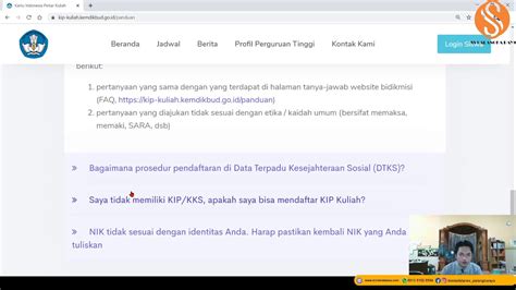 Faq Alur Pendaftaran Kip Kuliah Jalur Sbmptn Dan Sbmpn Youtube