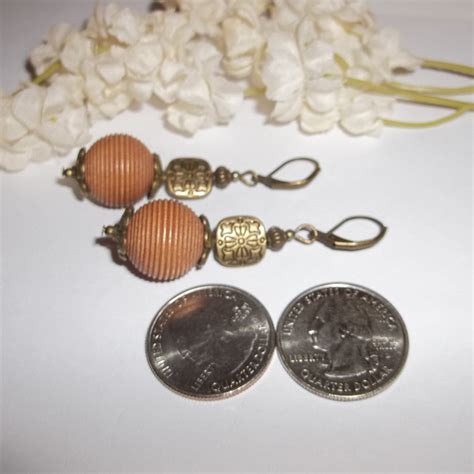 Wvluckygirl Jewelry Brown Bronze Wood Earrings Rustic Boho Nwt 4743