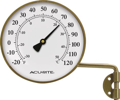 Acurite Brass 00334 4 Inch Swivel Thermometer 35 Inch