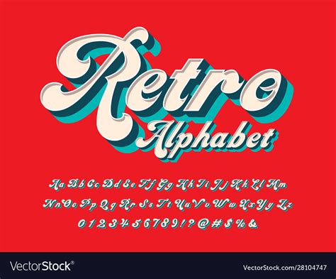 Groovy font Royalty Free Vector Image - VectorStock