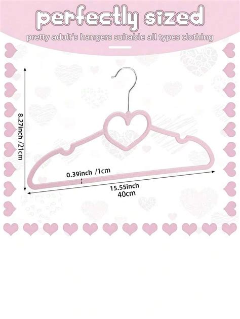 Pieces Heart Hangers Cute Hangers With Degree Swivel Hook Heavy