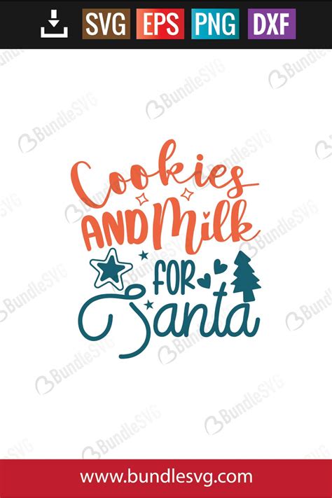 Cookies And Milk For Santa Svg Cut Files Free Download